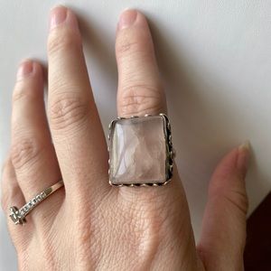 Sterling Silver Rose Quartz Ring